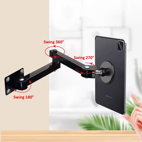 Wall Mount Magnetic Tablet Stand Long Arm Stretchable Phones Wall Holder Adjustable Metal Wall iPad 