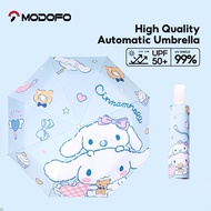 Umbrella Automatic UV Protection Folding Fibrella Small Umbrella for Kids Girls Student Aesthetic