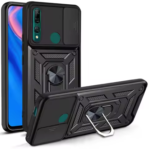 For Huawei Y9 Prime 2019 Case Car Metal Ring Stand Armor Phone Case For Huawei Y 9 Y9 Prime 6.59"Sli