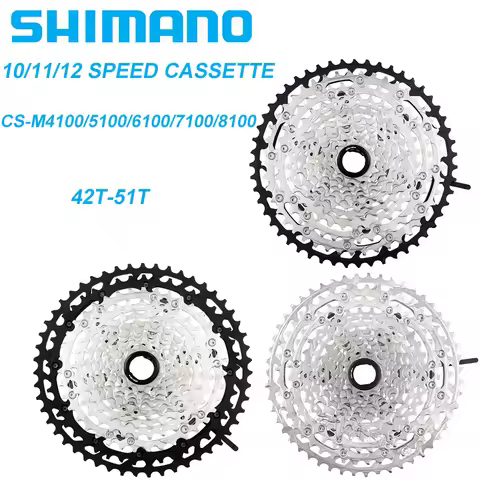 Shimano Deore 10/11/12S K7 CS M4100/M5100/6100/M7100/M8100 Cassette 42/46/51T Mountain Bike Sprocket