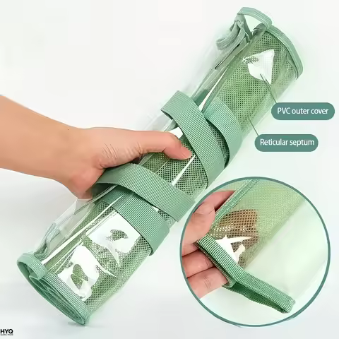 1 large capacity portable transparent waterproof handheld folder, expandable file storage bag, PVC s