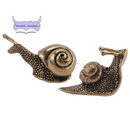 2Pcs Snail Decor Figurine Brass Snail Solid Snail Ornaments with Decor Effect the Meaning of the Sna