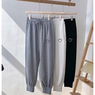 Ready.. Smile Pants Joger Celana Panjang Wanita Clana Olahraga Jogger Cewek Remaja Kekinian Fleece B