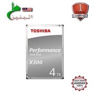 TOSHIBA (HDWE140UZSVA) X300 4TB INTERNAL HARD DISK 3.5" SATA 6.0GBIT/S 7200RPM PERFORMANCE INTERNAL 