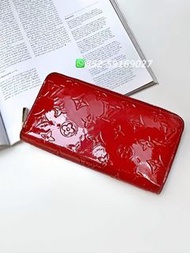 全新閒置✨全港最平 ‼正品任驗 ‼🌈Louis Vuitton LV Vernis Zippy Wallet M90417 漆皮 Cerise 紅色💖可手拎👏現貨 支持陪驗 #女裝銀包 #包包 #ha