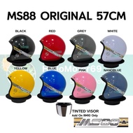 100% ORIGINAL MS88 57CM HELMET 🔥TALI TULISAN MERAH🔥SAFETY HELMET TOPI MOTOR MS 88 SGV BKP MHR