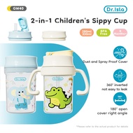 Dr.isla Baby Water Bottle With Straw 2-in-1 360° Training Cup Anti-Spill BPA Free Kids Drinking Cup 