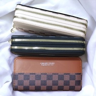 Borong Wholesale Long Wallet 2 Zip  Dompet Perempuan Dompet Panjang Dompet Korea Dompet Perempuan Be