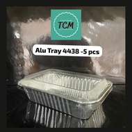 STAR Aluminium Foil Tray with Lid 4438-P Rectangle / Bekas Aluminium / Aluminium Tray Bakeri / 5pcs 