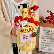 Hot sale Pikachu Doll Graduation Bouquet Girlfriend Birthday Creative Gift Pokémon Doll Cute Gift fo