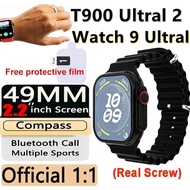 2024 T900 Ultra 2 49MM 1:1 Original Bluetooth 5.3 Call Smart Watch Series 9 IWO Watch 2.19 Inch HD Screen Watch Men Women Smart Watch IP68 Waterpoof Sport Watches Alloy Body Wirele