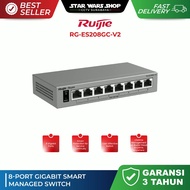 RG-ES208GC-V2 8-PORT GIGABIT SMART MANAGEMENT SWITCH RUIJIE REYEe