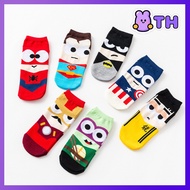[1 Pair Pack] Adult Socks Cartoon League of Legends Men's Ped Socks Spring Autumn Week Cotton Socks