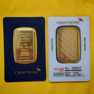 high-quality 1~10pcs Credit Suisse 1 oz Gold Bar Gold Bullion Replica Non-Magnetic 24k Gold Plated G