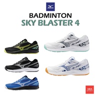 MIZUNO Badminton Sky Blaster 4 หน้ากว้าง รองเท้า แบดมินตัน มิตซูโน่ แท้ ดำ 71GA234540