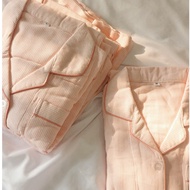 Women's Pajamas / High Quality Small Plaid Cotton Pajamas