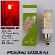 5W Bright Energy Saving Corn Shape Red LED Bulb E12 For Home Electrical