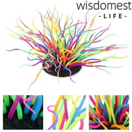 WISDOMEST Silicone Anemone Coral, Colorful Luminous Feature Artificial Sea Anemone Coral, Ornament S
