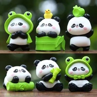 1/3/5Pcs Cute Mini Panda Car Interior Decoration - Cartoon Creative Blind Box - DIY Craft Micro-Land