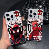 Marvel Spiderman Miles Morales Clear Phone Case For Samsung A57 A37 A56 5G A55 A54 A53 A17 A16 A15 A