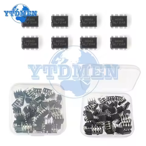 10-100PCS Integrated Circuits NE555 NE555P DIP-8 IC Chip Kit