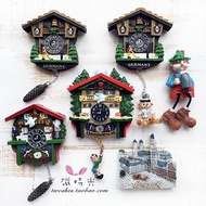 {In } Exported to Germany Cuckoo Clock Imitation Wooden House Fake Clock Personality Collection Refrigerator Stickers Magnets