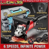 MtPro Small Waist 1600W Adjustable 6 Speed Angle Grinder Machine Angular Power Tool Grinding Cutting