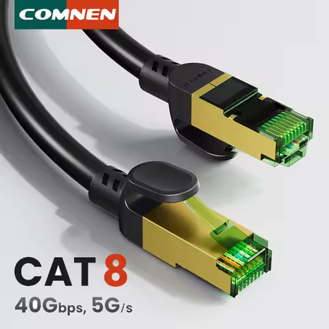 COMNEN Cat8 40Gbps Ethernet Cable New 1M 10M 20M 30M 2000MHz High Speed Internet Double Shield Netwo
