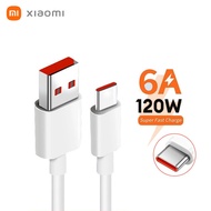 Xiaomi ดั้งเดิม120W เทอร์โบชาร์จ USB สายเคเบิลชนิด-C 6A Xiaomi สายเคเบิลสำหรับ Xiaomi Mix4 Mi รวมพับ