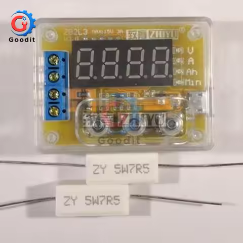 V3 1.2 - 12V ZB2L3 18650 Li-ion Lithium Battery Capacity Meter Discharge Tester Analyzer with Shell