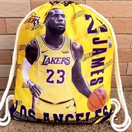Kobe Irving Harden Basketball Cloth Backpack Irving Nets Lakers Drawstring Pocket Warriors Basketbal
