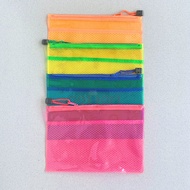 Folder Zipper Bag 2 Sap + Transparent Net Color A5 B6 A4 B4 - Plastic Folder Pocket File Zipper A5 B