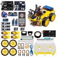 LAFVIN อัปเกรด4WD สำหรับ Arduino รถหุ่นยนต์อัจฉริยะพร้อมการสอน