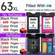 hp 63 ink cartridge  Compatible hp63 ink hp63xl refillable ink cartridge Compatible for HP 1110 1112