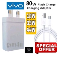 [66W/44W/33W Charger]VIVO iQOO Y28 Y39 Y78 V40 V30 V27 V25 V23 X50 X60 Flash Charge2.0 Adapter With 