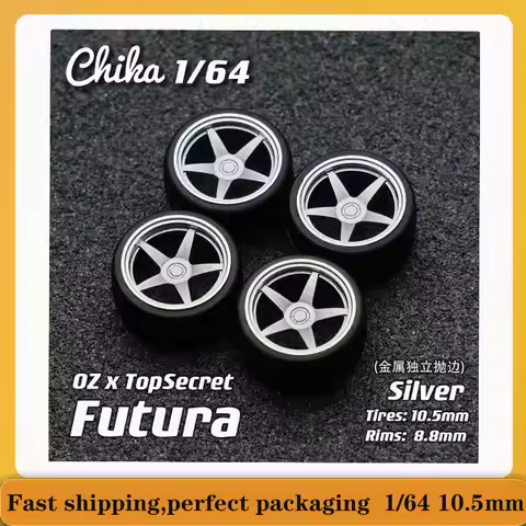 Modified wheel hub1/64 Chika Futura/V/EVO/N999 8.9/9.7/10.5mm Wheel with Brake and Tires Suitable fo