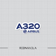 A320 Vinyl Sticker With Airbus Logo Outdoor Waterproof Suitcase Sticker