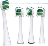 Replacement Flossing Toothbrush Heads Compatible with WaterPik' Sonic Fusion 2.0 Brush and Flosser Combo… SF-01 / SF-02 / SF-03 / SF-04 with Crystal Cap - 3 Count (Compact Size, White)