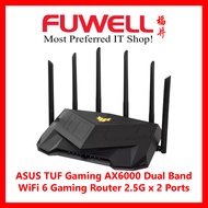 FUWELL- ASUS TUF Gaming TUF-AX6000 Dual Band WiFi 6 Gaming Router 2.5G x 2 Ports