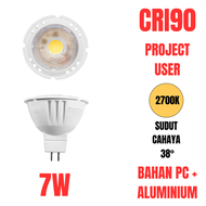 AUUET Lampu Sorot LED 7W E27 5W MR16 3W Cahaya Warm White Kuning 3000K 2700K 4000K PUTIH LED CRI90