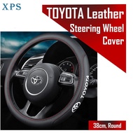 xps TOYOTA Steering Wheel Cover Leather For Corolla Altis Vios CHR Sienta Camry Alphard Car Accessories