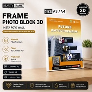 FRAME + Photo Block 3D Insta Photo Block Waterproof HD UK. A4 A3/ | Beauty Frame Made of Grade Fiber