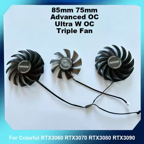 4Pin GPU Cooling Fan Replacement For Colorful RTX3060 RTX3070 RTX3080 RTX3090 Advanced OC / Ultra W 