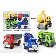 Toy cars - set of 4 moving cars simulating construction vehicles