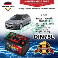 Münster Robust MF CMF DIN75 | DIN75L | 57539 (75AH) Car Battery Bateri Kereta for Ford Focus II Face