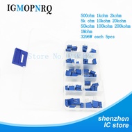 50PCS 3296W Multiturn Trimmer Potentiometer Kit High Precision 3296 Variable Resistor With Box elect