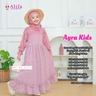 [TERBARU] Pakaian Muslim kanak kanak PEREMPUAN set jilbab/Maxy dress Muslimah fashion terkini Ayra Kids dress Jubah kids