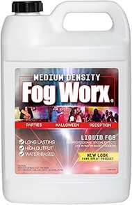 FogWorx Fog Juice - 1 Gallon of Organic Fog Fluid (128 oz) - Medium Density, High Output, Long Lasti