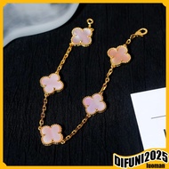 Ladies four-leaf clover natural powder Fritillaria flower fashion bracelet