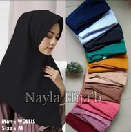 BISA COD - BEST SELLER Khimar Wolfis Jilbab Bergo Wolfis Hijab Simple Pet Instan Wolfis Ukuran M L X